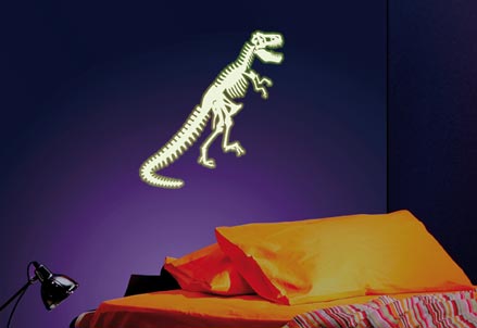 Chrome Dino Glow-in-the-Dark Sticker