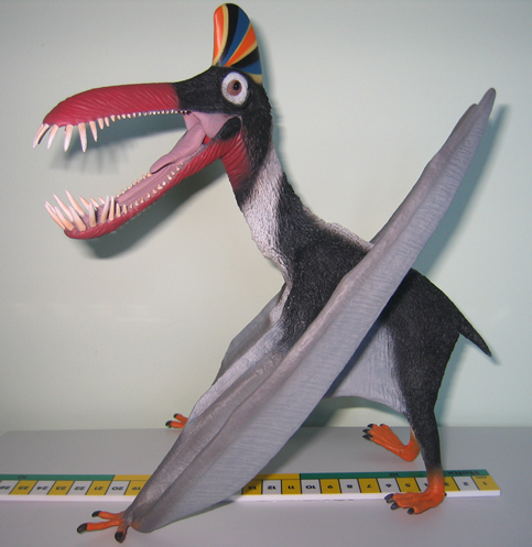 Scaled Jurassic Pterodactyl Dinosaur Statue