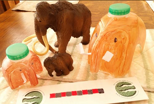 Milk Carton Woolly Mammoth Model From