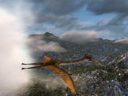 Quetzalcoatlus takes to the air