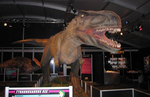 T. rex on display. Dinosaurs Unleashed.