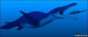 Pliosaur attacks Plesiosaur