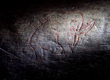 A Mastodon Carving.