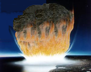 Asteroid impact event.