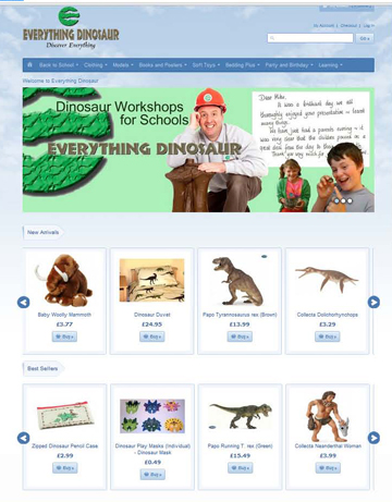 A secure website from Everything Dinosaur.