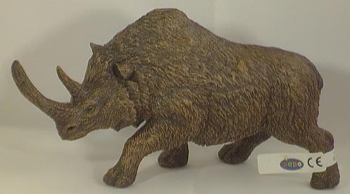 Papo prehistoric animal models (Woolly Rhino).