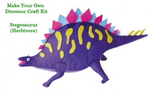 A colourful and easy to make Stegosaurus soft toy.