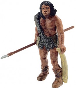 Model of a Neanderthal man.