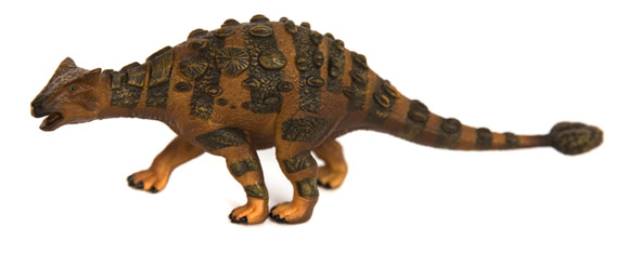 An Ankylosaurus model.