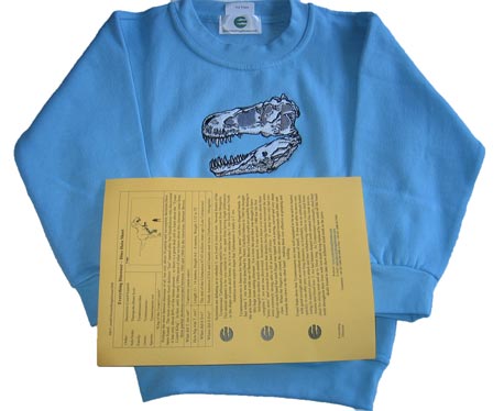 T. rex fact sheet sent out with every sweatshirt.