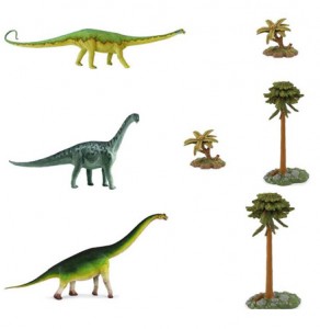 Many different types of sauropod.
