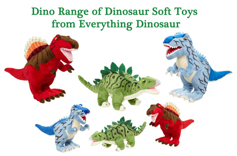 Dinosaur soft toys available in two sizes
