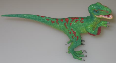 How did dromaeosaurs use their wings?  A model of a Velociraptor.