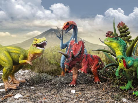 Schleich dinosaur models.