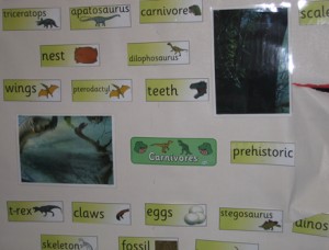 Dinosaurs and adjectives.