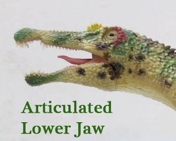 Model features an articulated jaw.