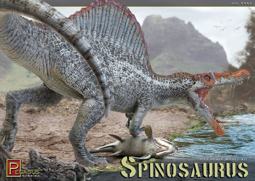 Spinosaurus catching a Xiphactinus fish?