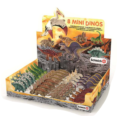 Schleich mini dinosaurs (plus one member of the Pterosauria)