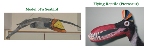 Comparing a seabird to a flying reptile.