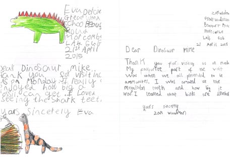 Super examples of letter writing from the children.
