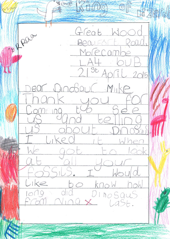 We were sent lots of very colourful letters.