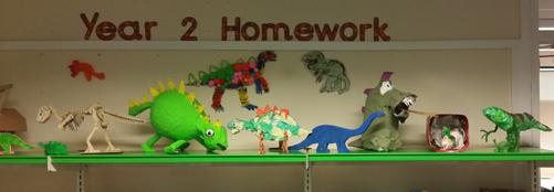 A dinosaur display.