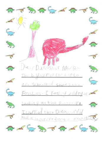 Dinosaur workshop writing exercise