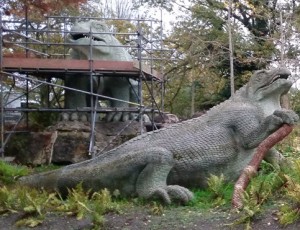 Iguanodons at Crystal Palace.
