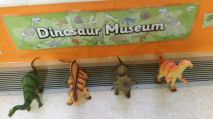 A dinosaur museum under construction.