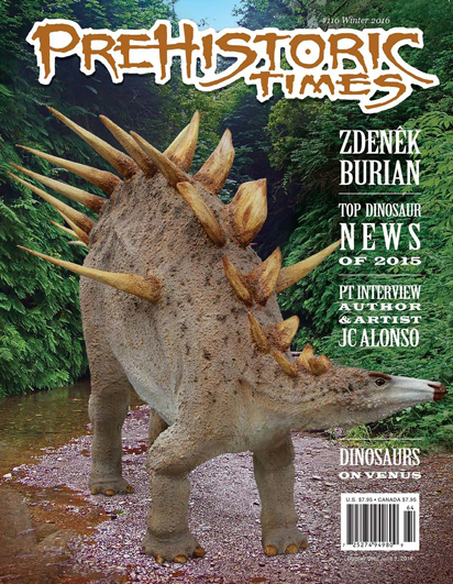 The front cover from Prehistoric Times (issue 116)