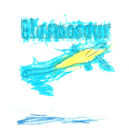 Elasmosaurus drawing.