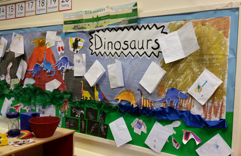 Children enjoy learning about dinosaurs.