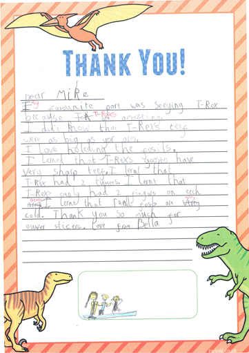 Thank you letter.