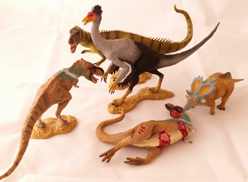 dinosaur toys and models.