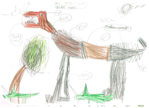 Dinosaur drawing.