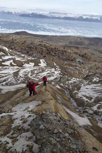 Fossil hunting in Antarctica.