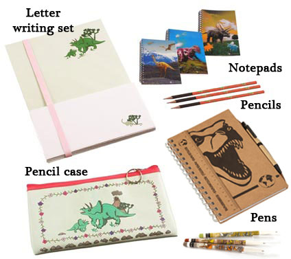 Back to school items available from Everything Dinosaur