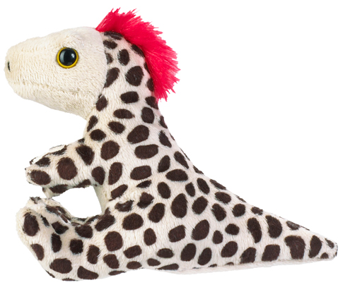A Utahraptor dinosaur soft and cuddly toy.