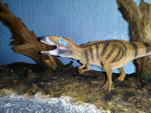 The CollectA Carcharodontosaurus dinosaur model.