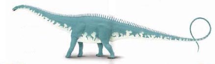 A Diplodocus dinosaur model.
