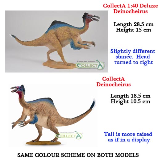 CollectA Deinocheirus models compared.