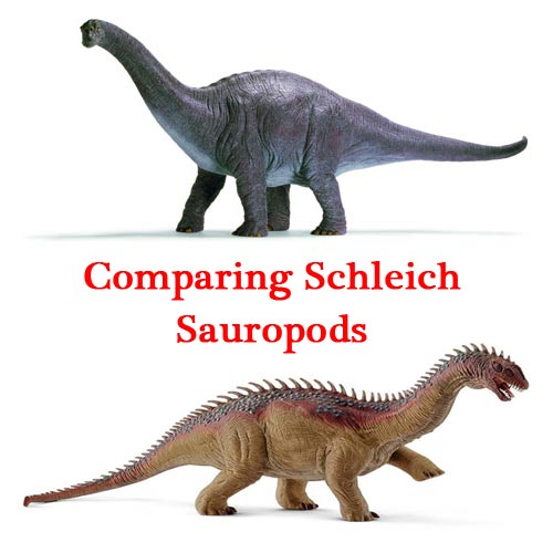 Schleich Sauropod models compared.