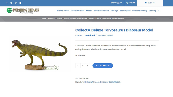 Everything Dinosaur's new website.