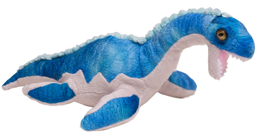 The baby Plesiosaurus soft toy marine reptile.