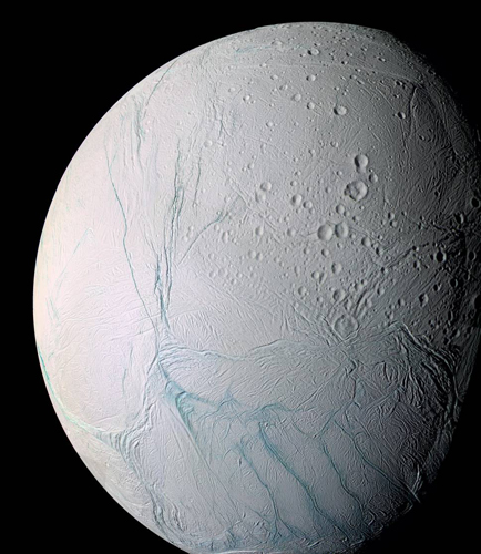 Saturn's icy moon Enceladus.