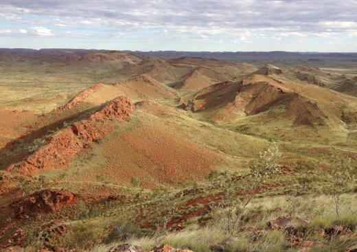A view of the remote Dresser Formation, Pilbara Craton (Western Australia).