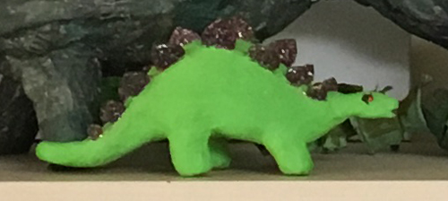 Stegosaurus dinosaur model.