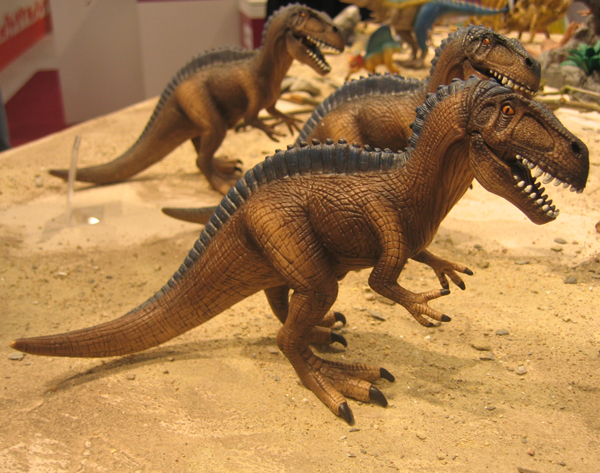The Schleich Acrocanthosaurus dinosaur model.
