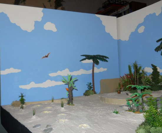 Background for dinosaur diorama.