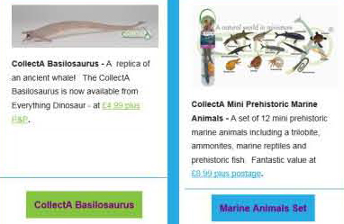 CollectA mini prehistoric marine animals and Basilosaurus.